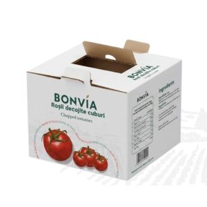 Roșii decojite cuburi - Bag-in-Box 10 kg
